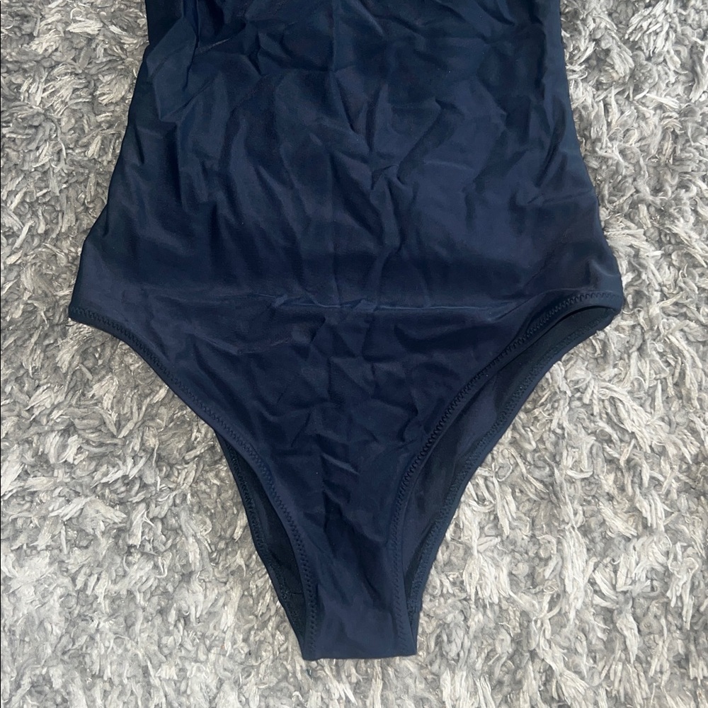 Navy Blue Halter Bathing suit - Picture 3 of 7